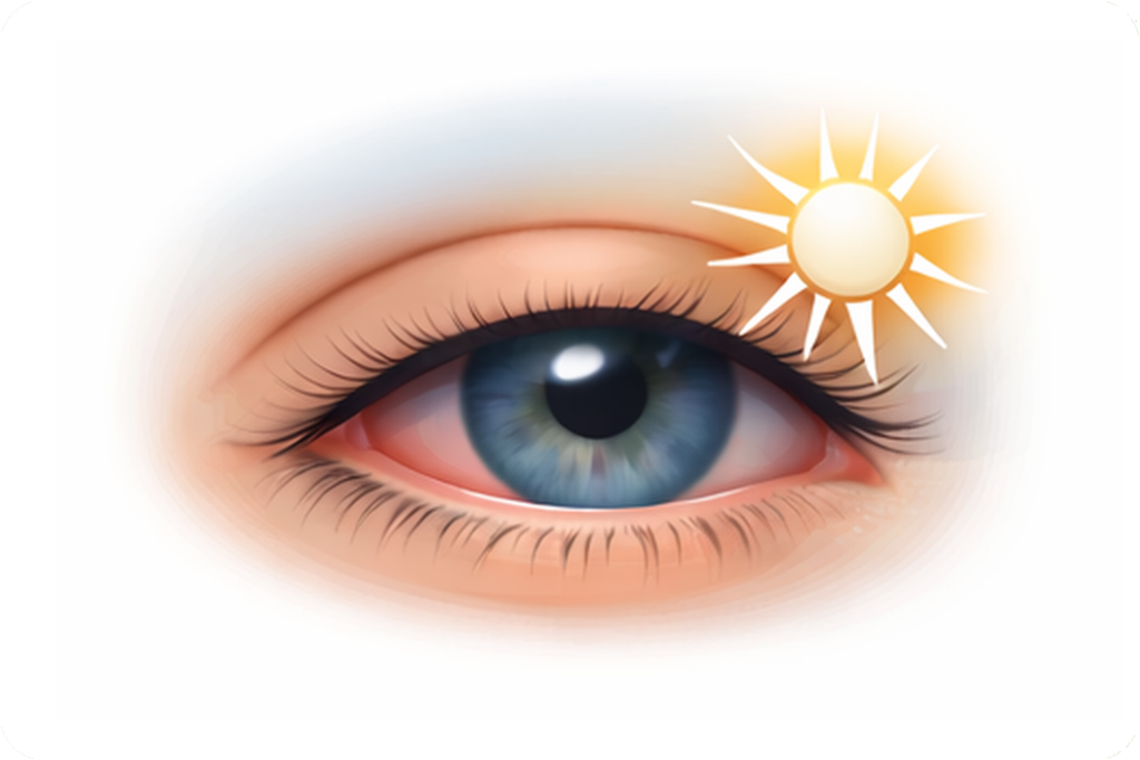 dry eye by eye fatigue and light sensitivity